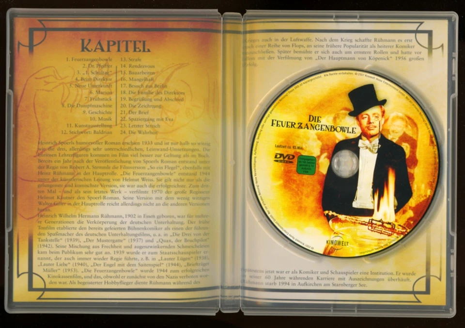 2 DVDs★H. RÜHMANN•DIE FEUERZANGENBOWLE-DVD + MIDNIGHT IN PARIS-DVD★NEUWERTIG★ - Bild 4 von 4