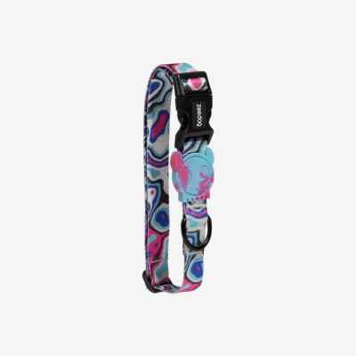 Zee.Dog Blast Pink Mesh Dog Collar | Adjustable Durable w Security Lock Buckle