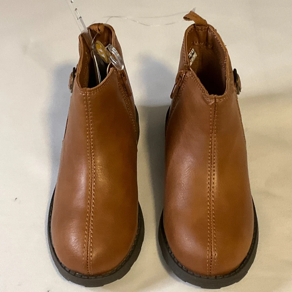 Botas Carters Lena Niños Talla 11M Marrón Cremallera Lateral Foto 3 de 4