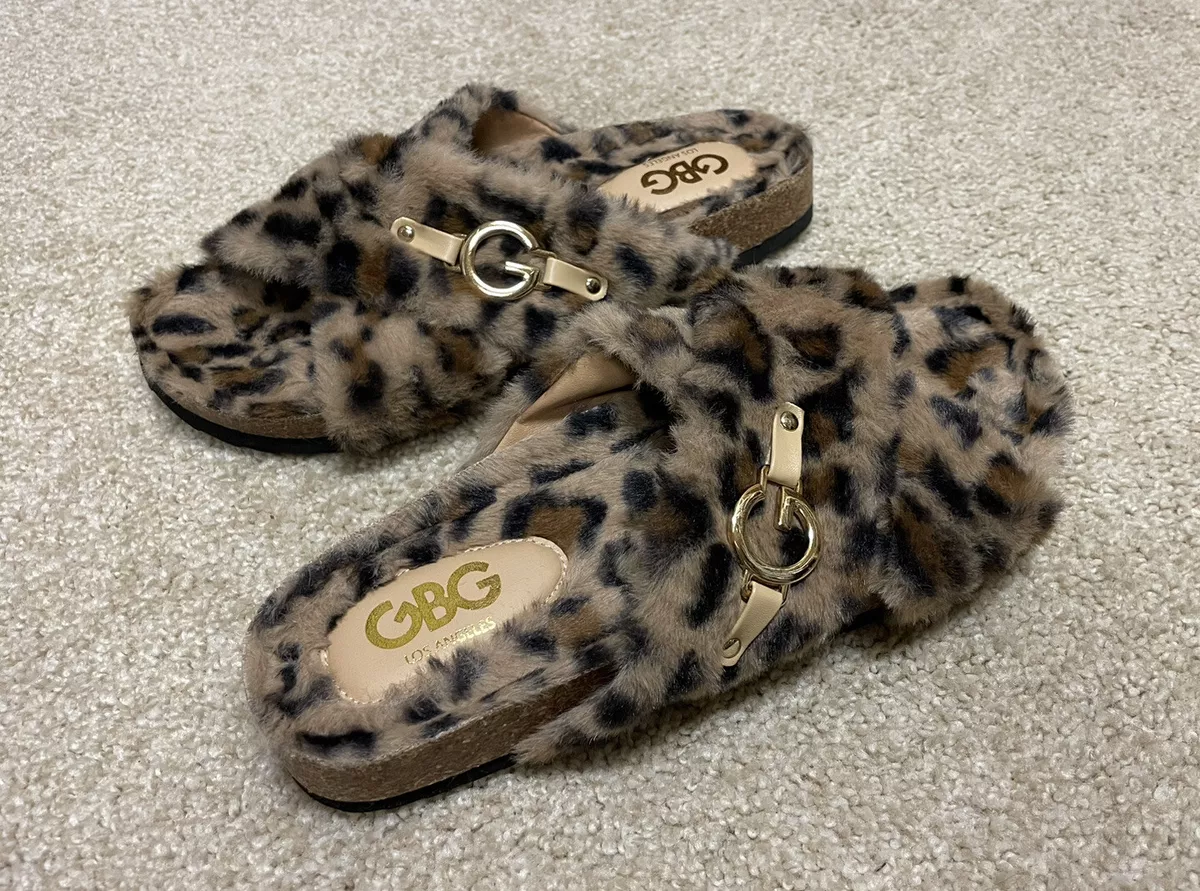 GBG Los Angeles Womens Softest Slippers Shoes Animal Print Size 8.5 | eBay