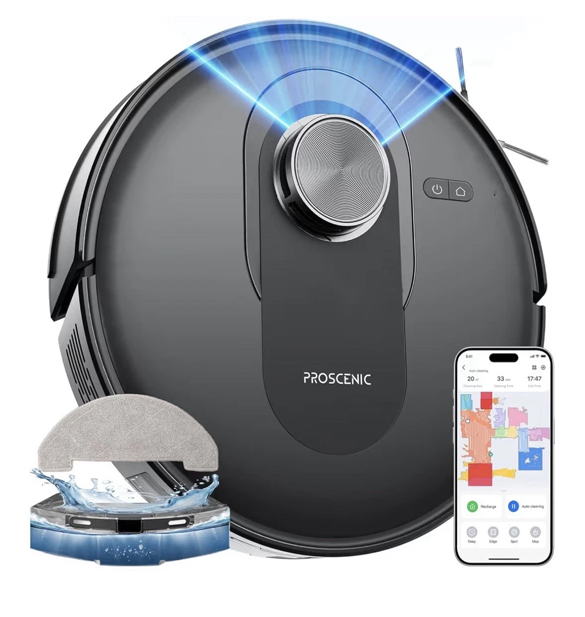 Proscenic Q8 Robot Vacuum Cleaner with Mop, 4000Pa Robotic Vacuum
Opens in a new window or tab