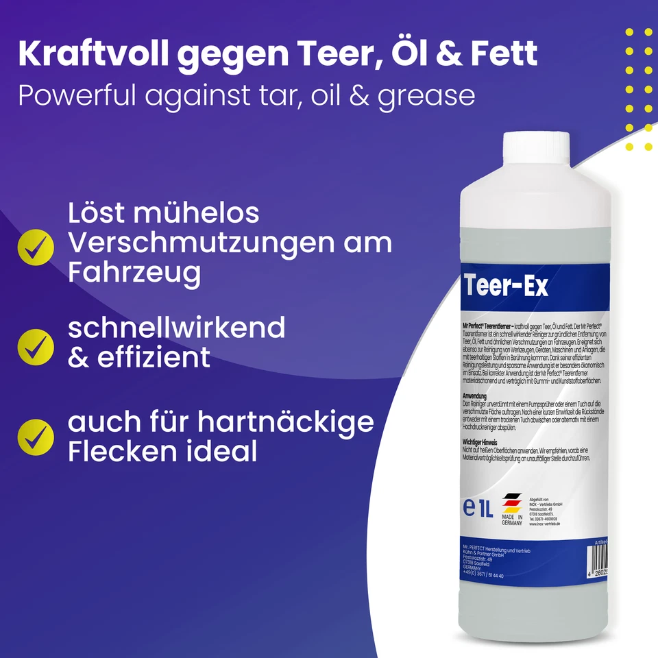 Mr. Perfect® Professional Tar Remover Car 6x1L Bitumen Remover Oil Grease - Image 2 of 4