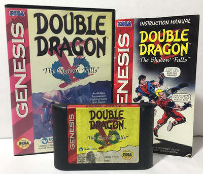 COMPLETE Double Dragon V 5 THE SHADOW FALLS Sega Genesis CIB - TESTED & WORKING