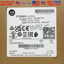 25A-D024N104 /B PowerFlex 523 AC Drive 11kW 15Hp Allen Bradley US Free Tax