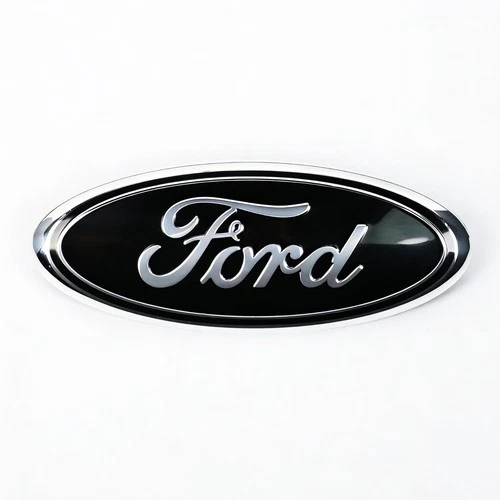 Black & Chrome Front Grille Tailgate 9 inch Oval Emblem For Ford F150 Logo Badge