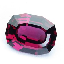 4.11Cts Ravishing Raspberry Pink Rhodolite Garnet Cushion Custom Cut Gemstone
