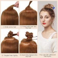 6 Pcs Metal U Pins for Hair Bun, U Shaped Hair Pins French Twist Hair Pin, Vi...