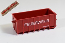 Herpa 1:87 H0 - Abrollcontainer, Abrollmulde "Feuerwehr" - ohne OVP - G 990