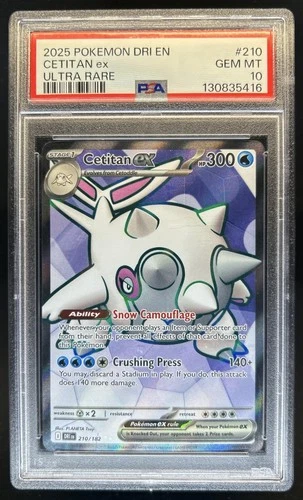 2025 Pokemon Destined Rivals Cetitan ex #210/182 PSA 10