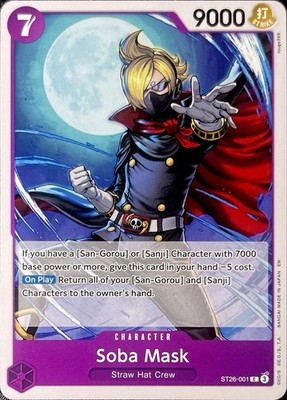 One Piece Soba Mask ST26-001 4x Englisch Playset NM inkl. Toploader