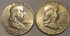 Lot of (2) Franklin Half Dollars 1962-P  1963-D - High Grade 90% Silver Coins