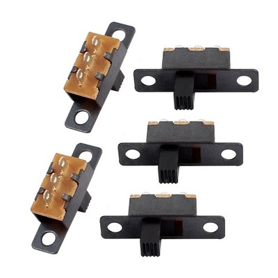 5 Pcs 2 Position On/Off SPDT 3 Terminal PCB Panel Mini Vertical Slide Switch