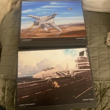 Airplane Jigsaw Puzzles Lot of 2 Famous Flying Machines & Air Force Jet 500 Pc