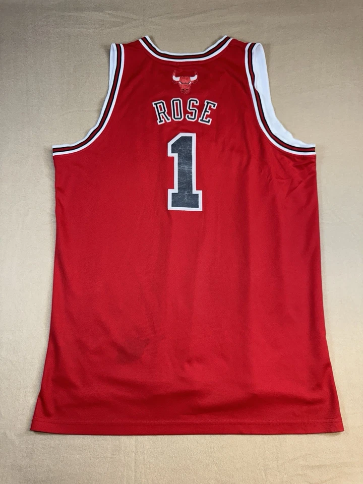 Camiseta deportiva Derrick Rose Chicago Bulls Adidas Swingman roja NBA para hombre longitud XXL +2 Foto 3 de 4