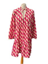 Shien Pink Mix Dress Size M Long Sleeve Short Polyester Women’s 