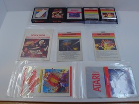 Atari 2600 Lot of 10 w Manuals QBert Fire Fighter Phoenix Millipede TESTED RP-