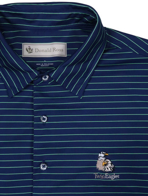 DONALD ROSS GOLF MENS Large Twineagles Twin Eagles Country Club performance polo