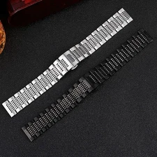 Luxury Stainless Steel Bracelet Replacement Watch Band Strap Solid Links 22mm