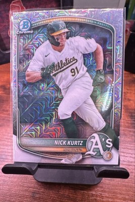 2025 Bowman Chrome - Nick Kurtz #93 Mega Box Mojo Refractor (RC)