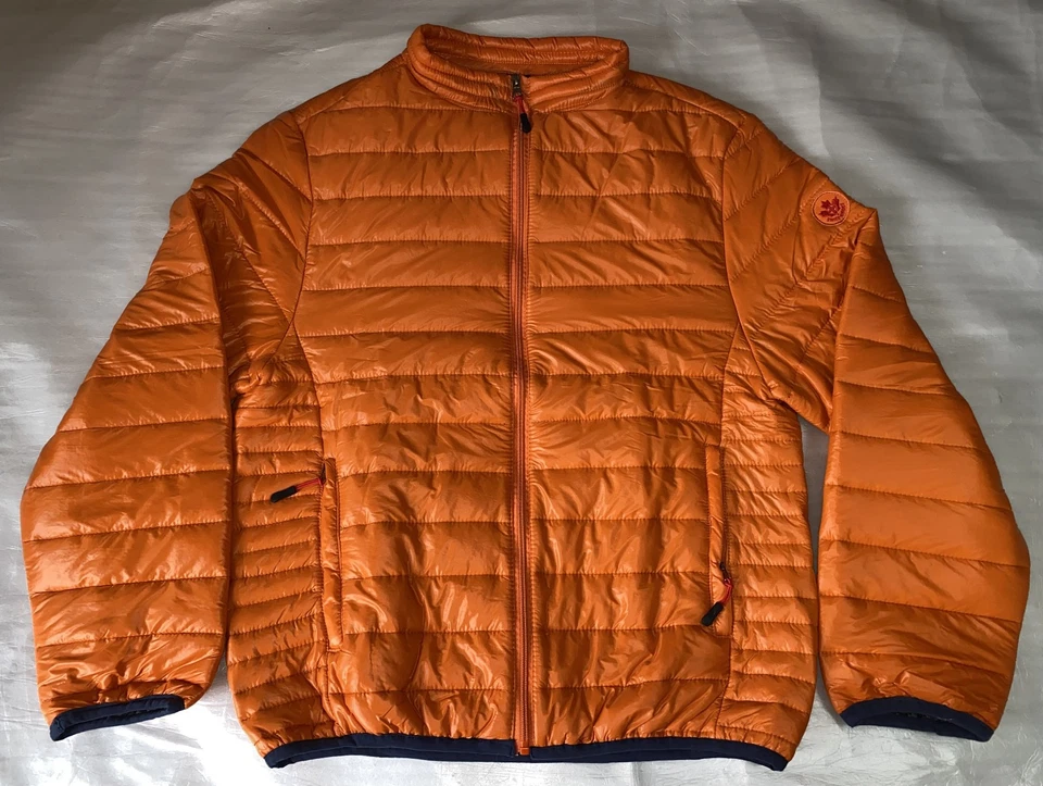 Chaqueta Swiss Cross Naranja Puffer Acolchada Aislada Invierno Nieve Senderismo Talla Grande Foto 2 de 4