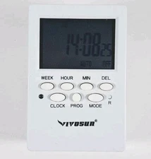 VIVOSUN 7 Day Timer Digital Programmable Electric Timer Dual Outlet Switch