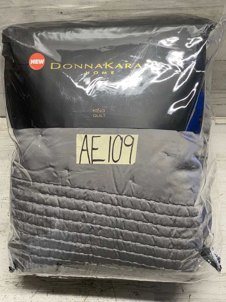 Edredón Donna Karan Essential Silk King carbón - Nuevo Foto 2 de 4