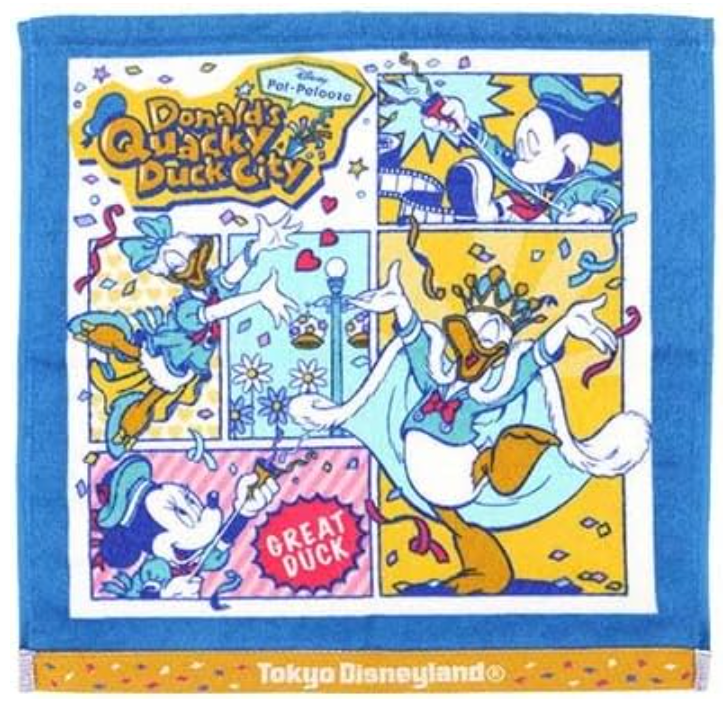 Tokyo Disney Resort Mini Towel Donald Duck Quacky Celebration