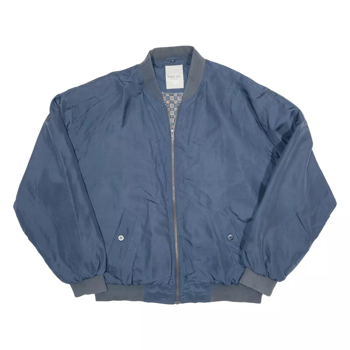 Vintage blue bomber jacket sale