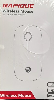 R306 Wireless Mouse White Bluetooth USB 480 hours battery life 1600 DPI Comp