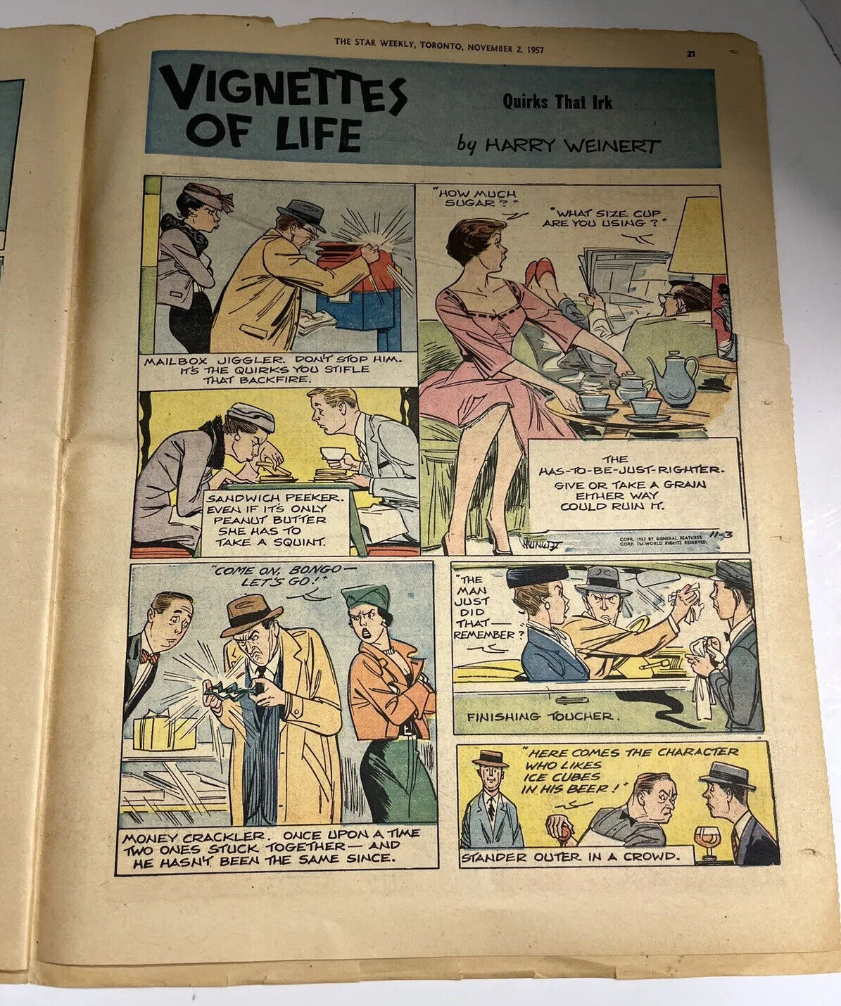 Vintage Star￼ Weekly￼ Complete Comic Section From Nov 2, 1957 Full Colour ￼