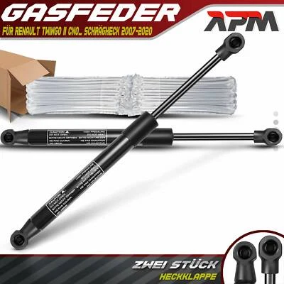 2x Gasfeder Heckklappe Dämpfer 385mm 455N für Renault Twingo II CN0_ 2007-2025