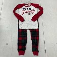 Children  s Place Plaid 2 Piece Christmas  22 PJ Set Unisex Kids Size 4T NEW
