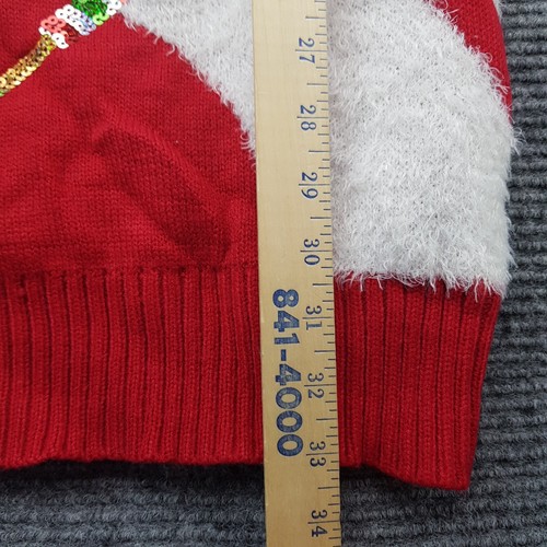 33 Degrees Ugly Sweater Gingerbread Man Women Sz 1X Holiday Red Swizzled NWT - Picture 18 of 19