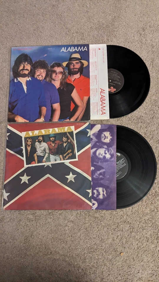 12 Country Rock Records Vinyl LPs Alabama Charlie Daniels Pure Prairie League Foto 2 de 4