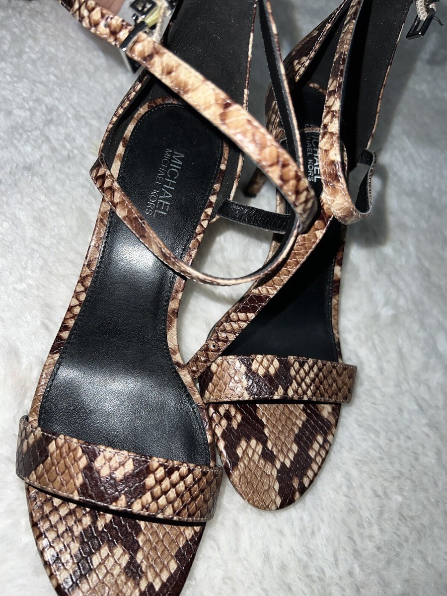 【Michael Kors】Jordyn Snake Embossed Faux Leather Sandal Jordyn Patent Leather Platform Sandal | Michael Kors [US]