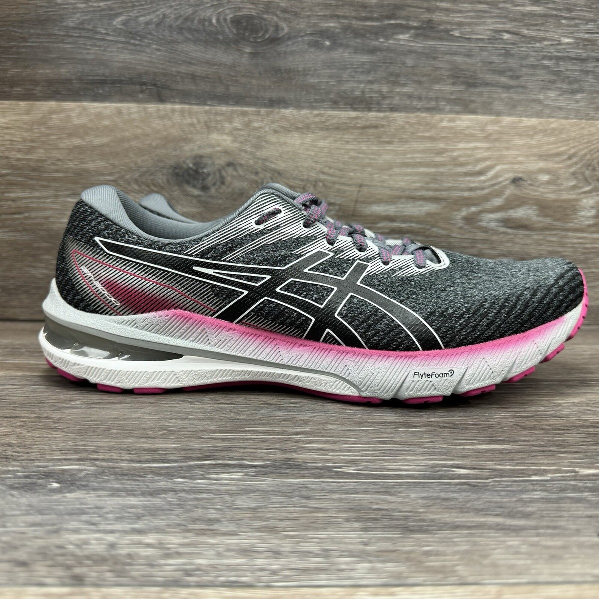 ASICS Womens GT-2000 10 Running Shoes 1012B045 Grey Black White Sneakers  Size 12