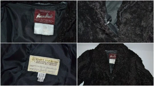 Настоящая овчина женщин черный пальто размер маленький винтажный Becca Beel редкая! Это красота! - Изображение 2 из 4