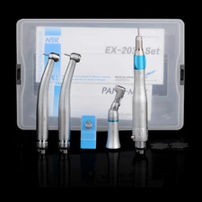 2H/4H Fiber Optic Dental High Speed LED Handpiece+Dental Low Speed Handpiece Kit