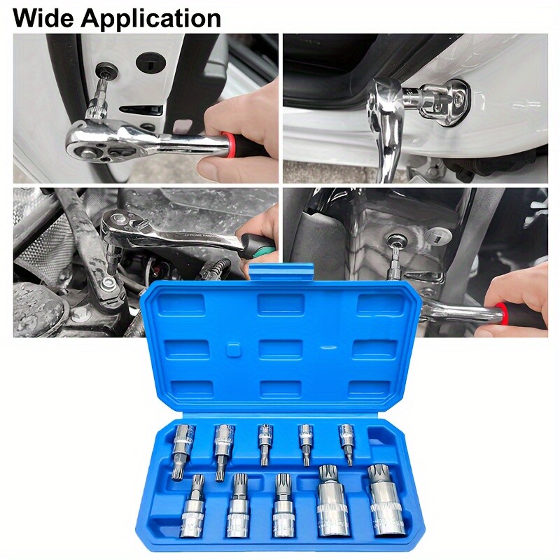 aoi copcopine 3点セット 10PC XZN Triple Square 12 Point Spline Bit Socket Set 4MM 18MM