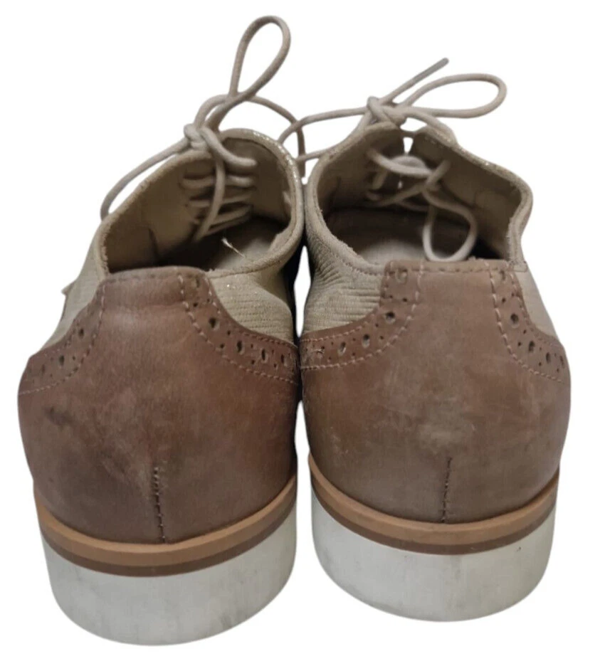 Geox Respira Damen Schuhe Mokassin Schnürschuhe Casual Altrosa / Gold Gr.36 - Bild 3 von 4