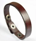 Wholesale Lot 100pcs Cool Single Band Leather Bracelet Wristband Cuff Brown
