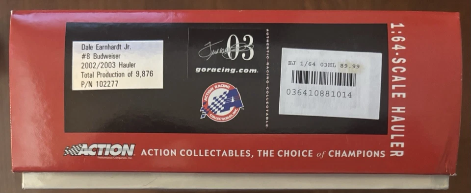 Action Racing Dale Earnhardt Jr. #8 Budweiser Car Hauler 2-Piece Set 2002 - Image 4 of 4