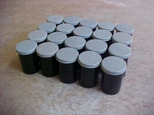 35mm Film Canisters Containers Lot Of 20 Empty Black Gray Lids Plastic