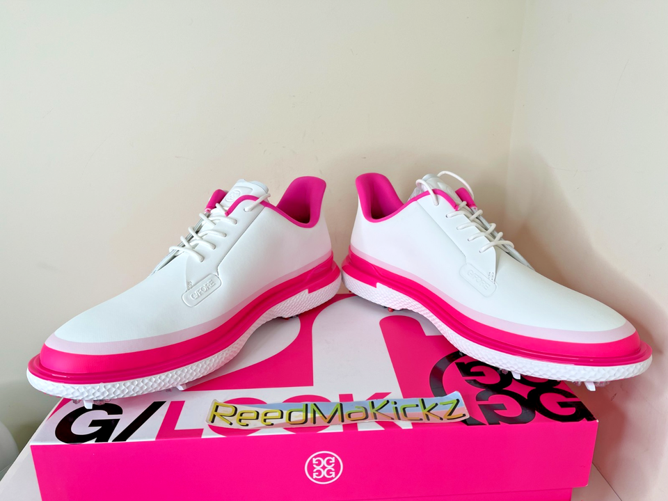 G/FORE GALLIVAN2R G/LOCK TUXEDO STRIPE GOLF SHOES WHITE PINK MENS ...