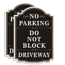 No Parking, Do Not Block Driveway Sign 2 Pack, 10 x 14 inches Rust Free Alumi...