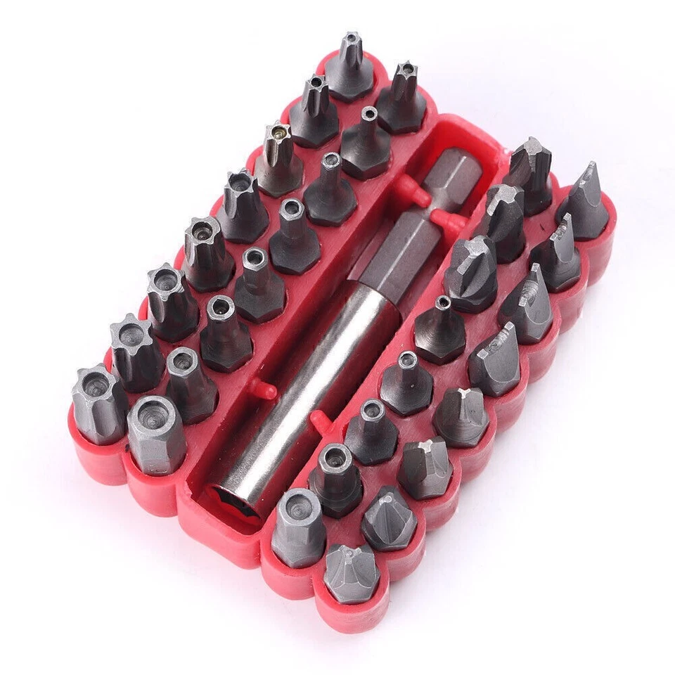 33PCS Hollow/Solid Head Screwdriver Bit Set Tamper-proof Security Tool Kit - Image 4 of 4