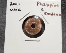 Philippines 5 Sentimo Coin Uncirculated