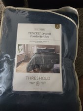 3pc Full/Queen Tencel/Lyocel Comforter and Sham Set White - Threshold