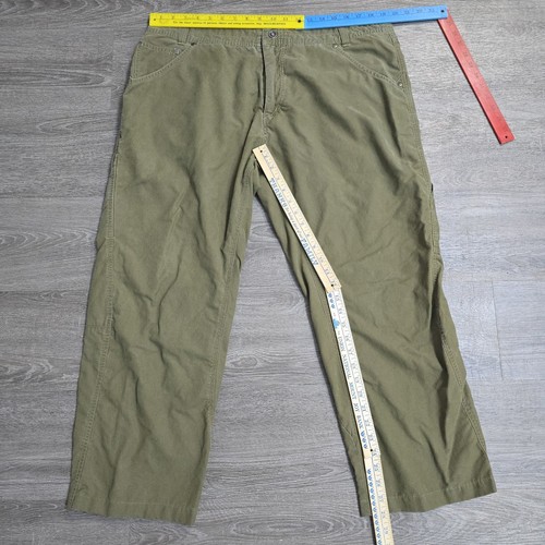 Pantalones Kuhl Indignación Exterior Senderismo Pátina Verde Oliva Lona Para Hombres 40x28 Desteñidos - Imagen 13 de 18