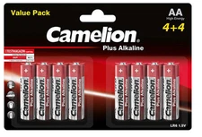 8 Camelion Aa Plus Alkaline Batteries Lr06 Mn1500 Am3 E91 1.5V 8Bl NEW